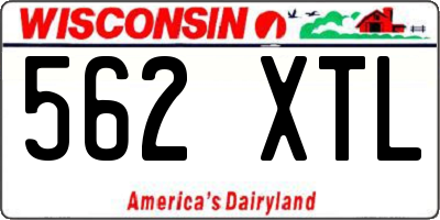 WI license plate 562XTL