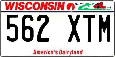 WI license plate 562XTM