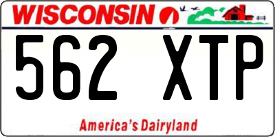 WI license plate 562XTP