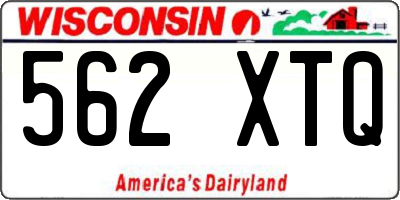 WI license plate 562XTQ