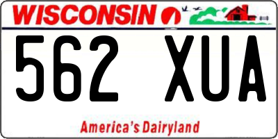 WI license plate 562XUA