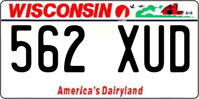 WI license plate 562XUD