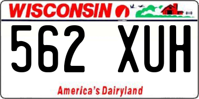 WI license plate 562XUH