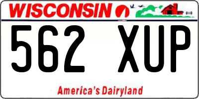 WI license plate 562XUP