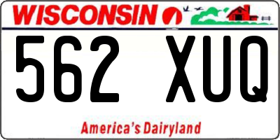 WI license plate 562XUQ