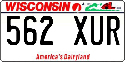 WI license plate 562XUR