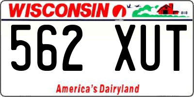 WI license plate 562XUT