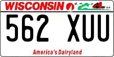 WI license plate 562XUU