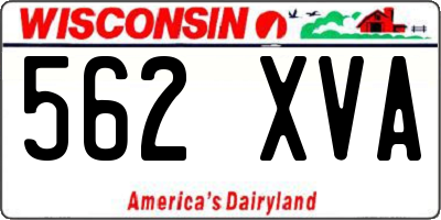 WI license plate 562XVA