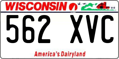 WI license plate 562XVC