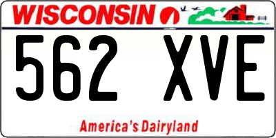 WI license plate 562XVE