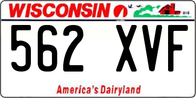 WI license plate 562XVF
