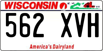 WI license plate 562XVH