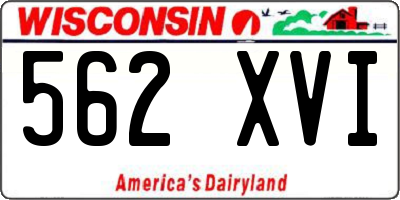 WI license plate 562XVI