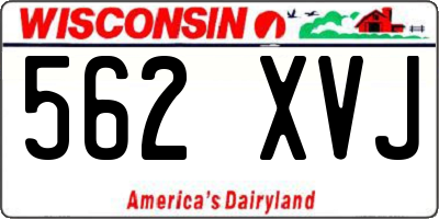 WI license plate 562XVJ