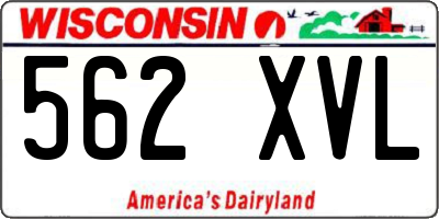 WI license plate 562XVL
