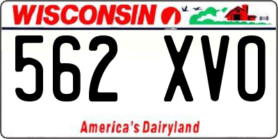 WI license plate 562XVO