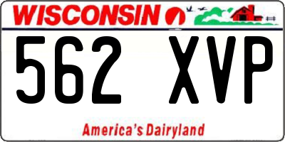 WI license plate 562XVP