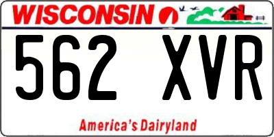 WI license plate 562XVR
