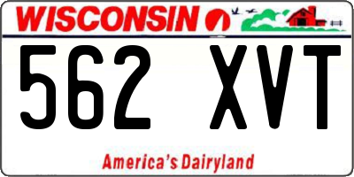 WI license plate 562XVT