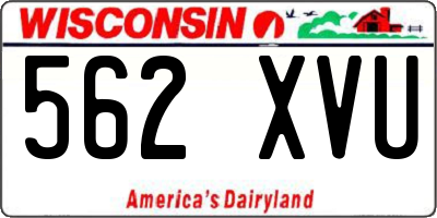 WI license plate 562XVU