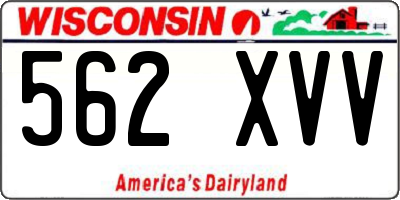 WI license plate 562XVV