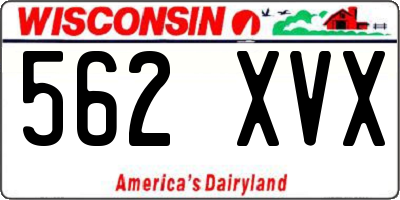 WI license plate 562XVX