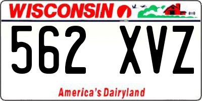 WI license plate 562XVZ