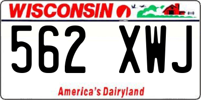 WI license plate 562XWJ