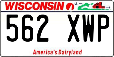 WI license plate 562XWP