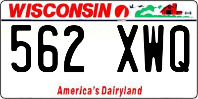 WI license plate 562XWQ