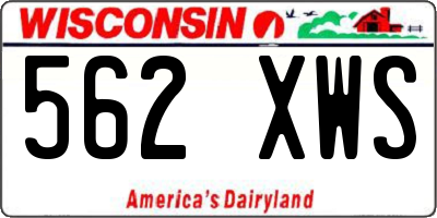 WI license plate 562XWS