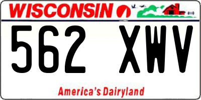 WI license plate 562XWV