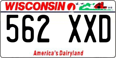 WI license plate 562XXD