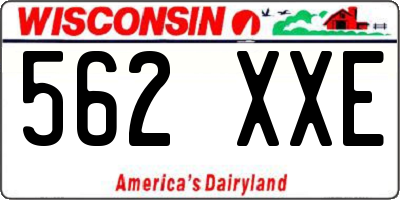WI license plate 562XXE