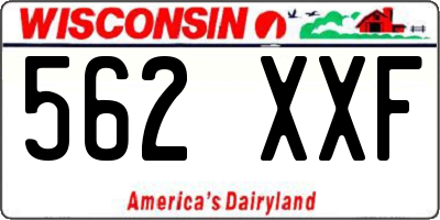 WI license plate 562XXF