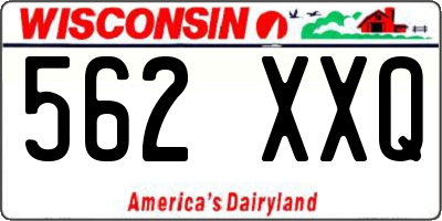 WI license plate 562XXQ