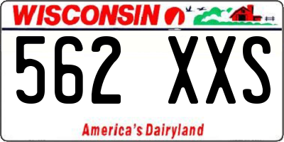 WI license plate 562XXS