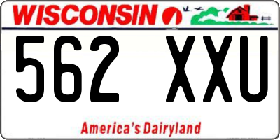 WI license plate 562XXU