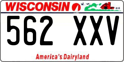 WI license plate 562XXV