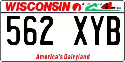 WI license plate 562XYB