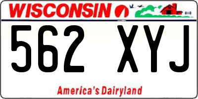 WI license plate 562XYJ