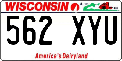 WI license plate 562XYU