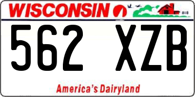 WI license plate 562XZB