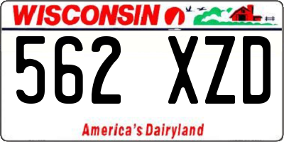 WI license plate 562XZD