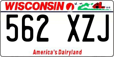 WI license plate 562XZJ