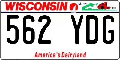 WI license plate 562YDG
