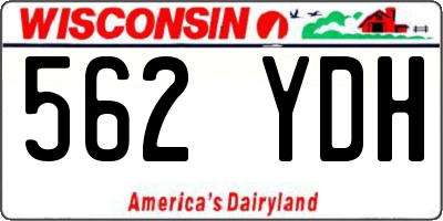 WI license plate 562YDH