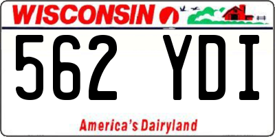 WI license plate 562YDI