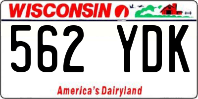 WI license plate 562YDK